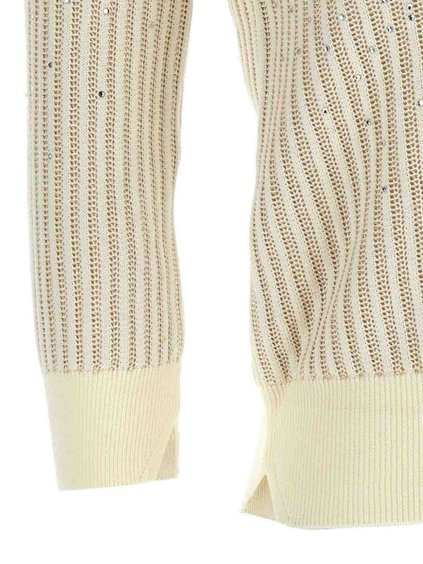 The Best Shops ERMANNO SCERVINO: Strickpullover mit Rundhalsausschnitt - Rundhalspullover - Beige