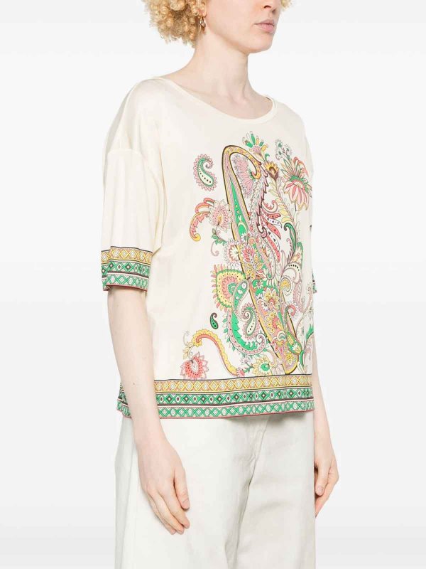 Tシャツ - 白 shop online: ETRO