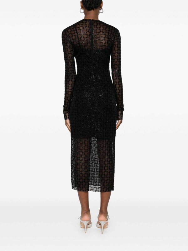 GIVENCHY: knee length dresses online - Semi transparent midi dress