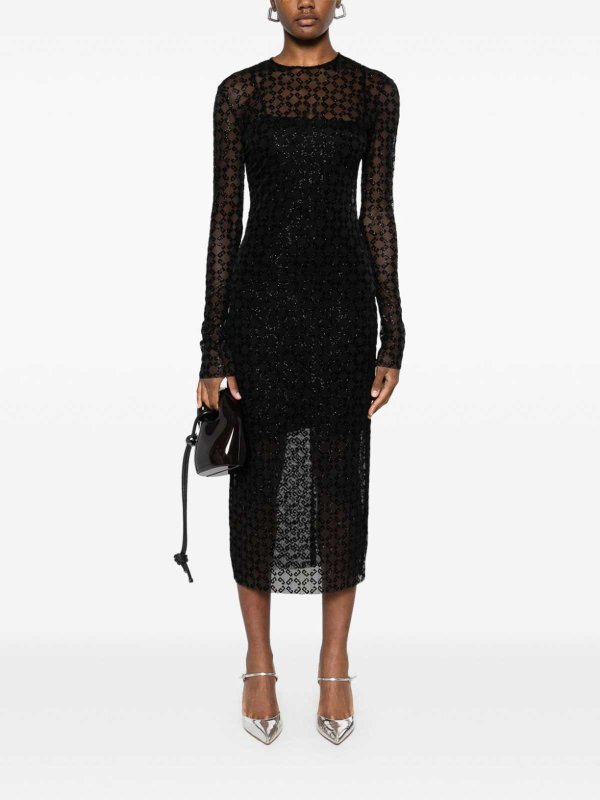 The Best Shops GIVENCHY: knee length dresses - Semi transparent midi dress