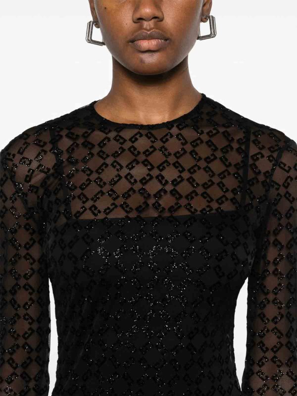 Semi transparent midi dress shop online: GIVENCHY