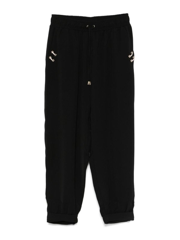 Liu Jo: カジュアルトラウザー - カジュアルパンツ - 黒