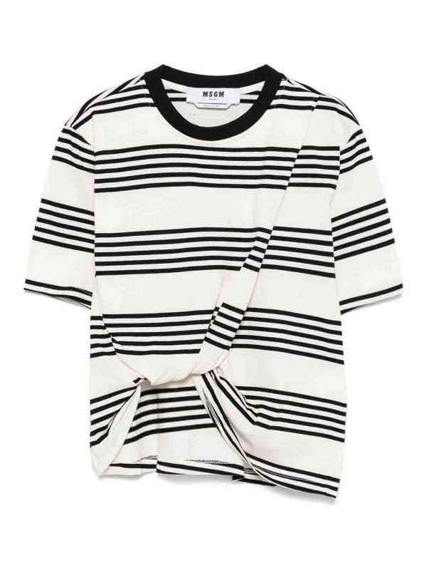 m.s.g.m.: T-shirts - T-Shirt - Weiß