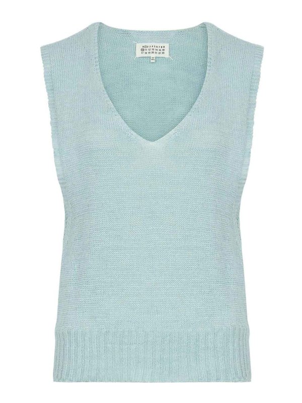 Maison Margiela: トップス＆タンクトップ - トップ/タンクトップ - ブルー