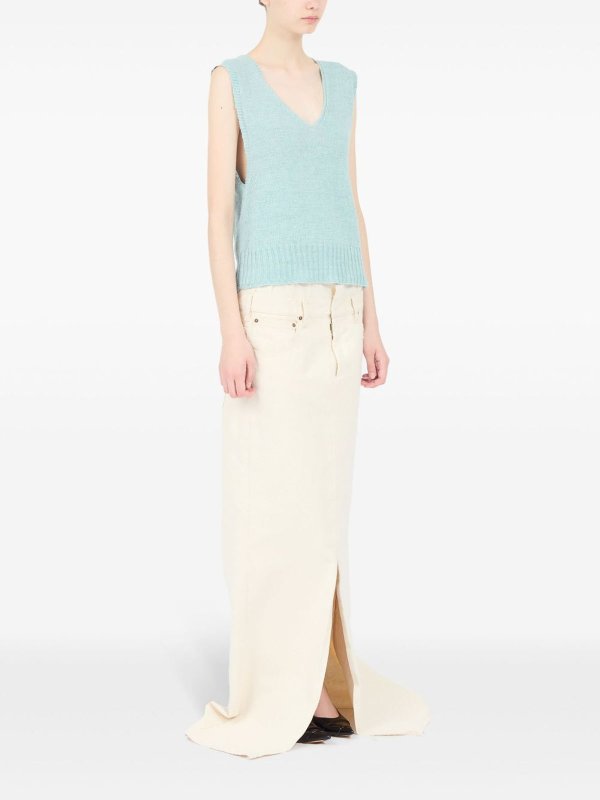 トップ/タンクトップ - ブルー shop online: Maison Margiela