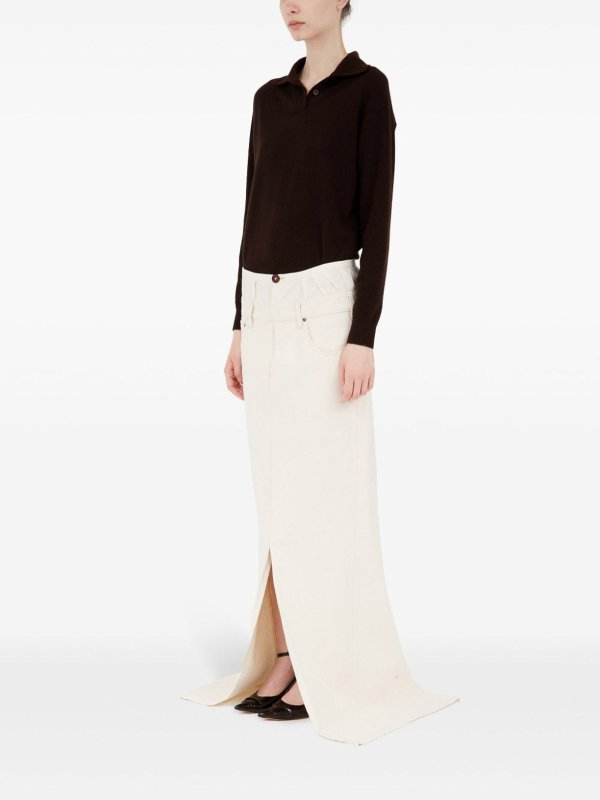 Maison Margiela buy online Falda Semilarga - Blanco