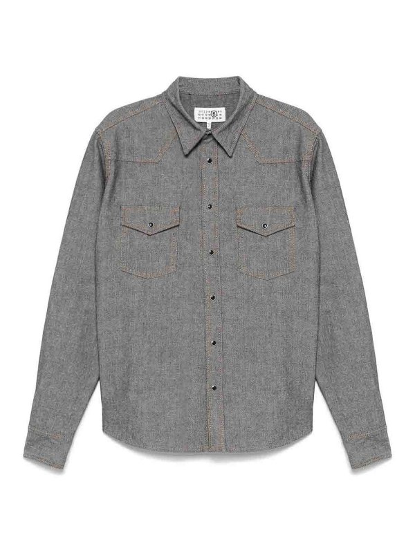 MM6 MAISON MARGIELA: シャツ - シャツ - グレー