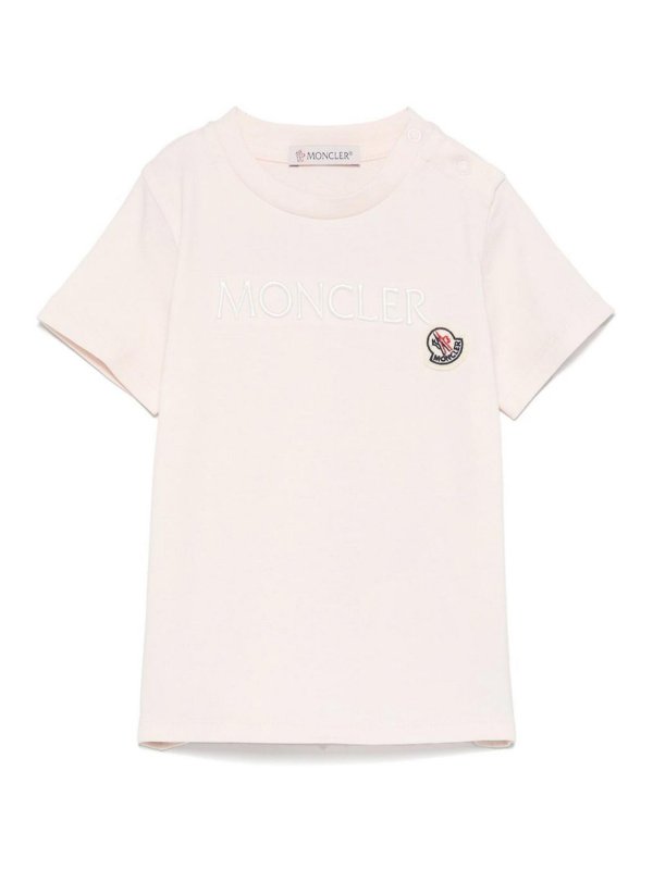 MONCLER JR: Tシャツ - Tシャツ - ヌードカラー