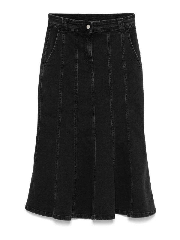 TWINSET: ニーレングススカート＆ミディ丈 - ミニスカート - 黒