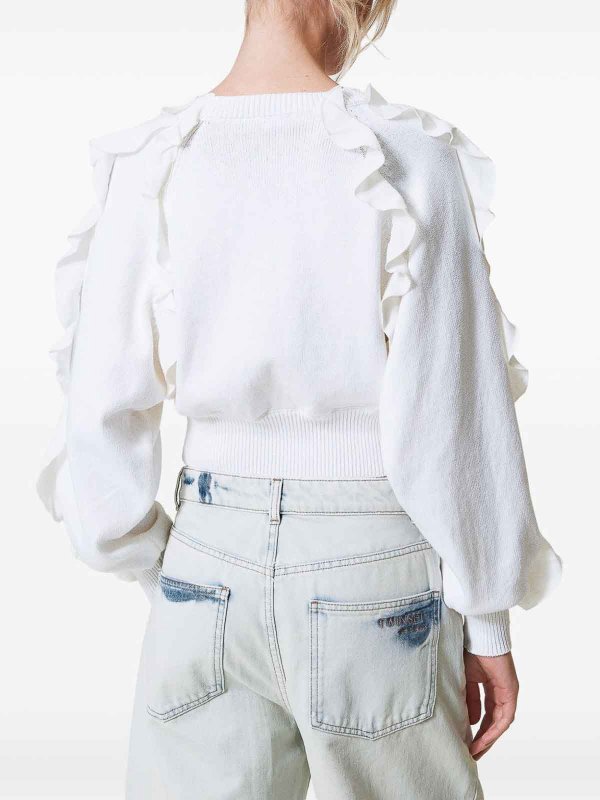 TWINSET: U-Boot-Ausschnitt online - U-Boot-Pullover - Weiß