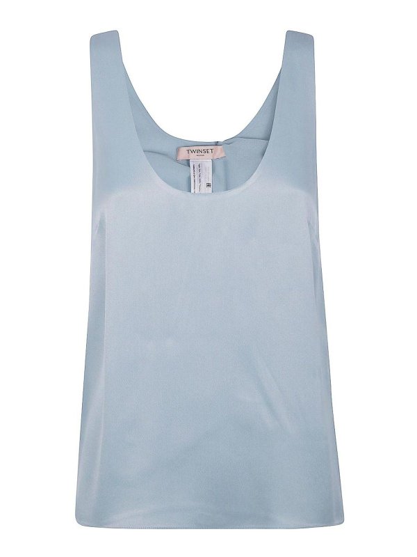 TWINSET: Blouses - Blouse - Bleu