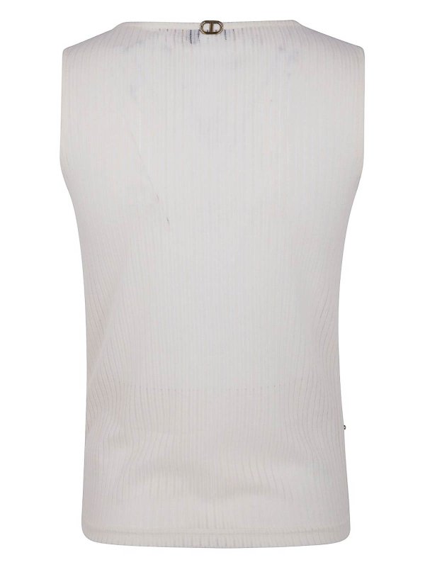 The Best Shops TWINSET: Tops y camisetas sin mangas - Top - Blanco