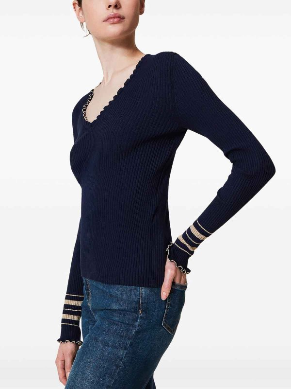 Suéter Con Escote Barco - Negro shop online: TWINSET