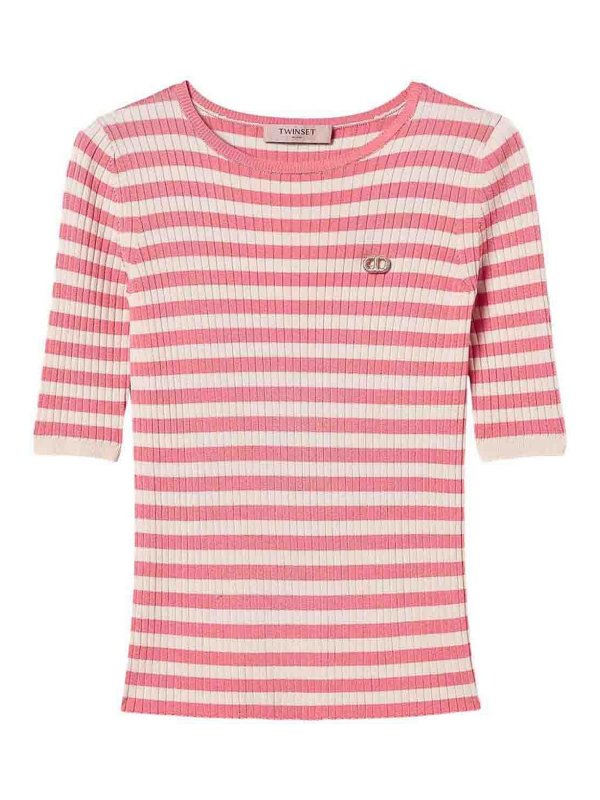 TWINSET: T-shirts - T-Shirt - Blanc