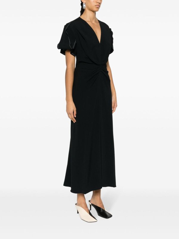 膝丈ドレス - 黒 shop online: VICTORIA BECKHAM