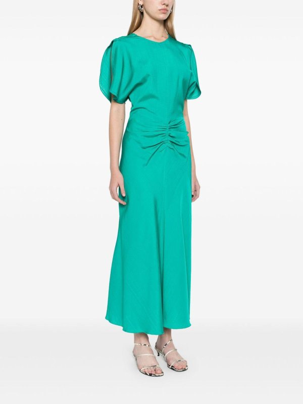 VICTORIA BECKHAM: knee length dresses online - Midi dress with curl