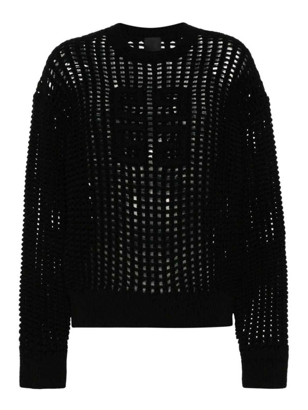 GIVENCHY: U-Boot-Ausschnitt - U-Boot-Pullover - Schwarz