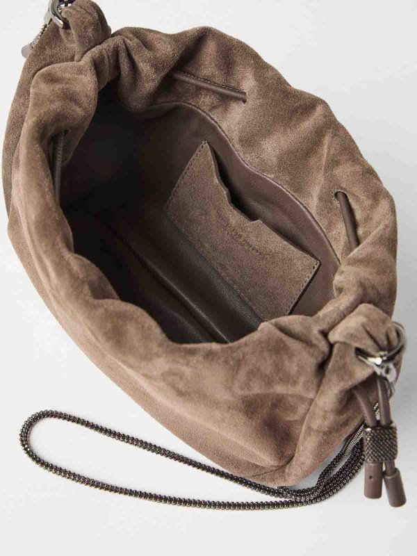 The Best Shops BRUNELLO CUCINELLI: Shoulder bag in suede leather
