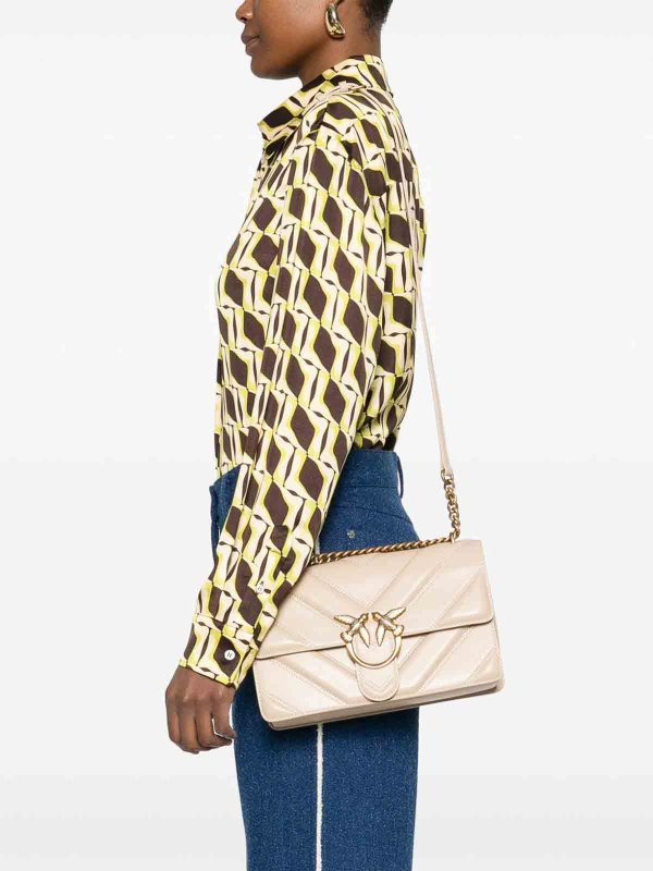 The Best Shops Pinko: Bolsos de hombro - Bolsa De Hombro - Beis