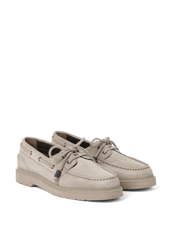 BRUNELLO CUCINELLI: Loafers & Slippers online - Boat moccasins with jewelry chain