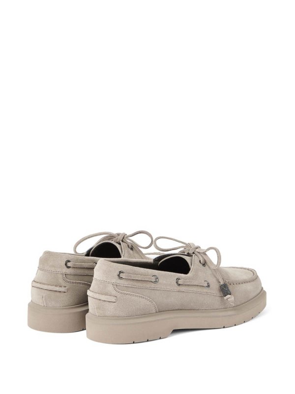 The Best Shops BRUNELLO CUCINELLI: Loafers & Slippers - Boat moccasins with jewelry chain