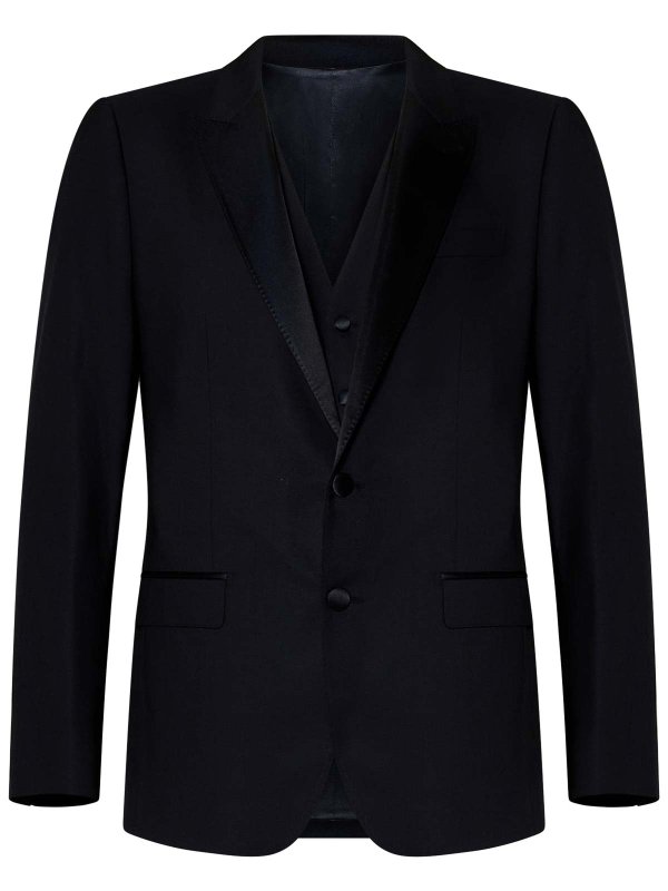The Best Shops DOLCE & GABBANA: formal suits - Virgin Wool And Silk  Tuxedo Tailored Suit