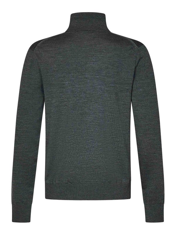 DOLCE & GABBANA: maglia a collo alto e polo online - Grigio *Icona Virgin Wool Turtleneck Swater