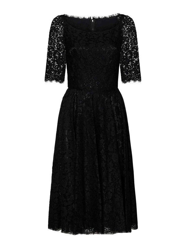 DOLCE & GABBANA: ニーレングスドレス - 膝丈/ミディスカート - 黒