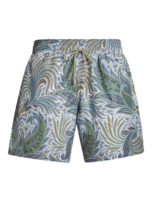 ETRO: Swim shorts & swimming trunks - Blue Technical Fabric Swim Shorts