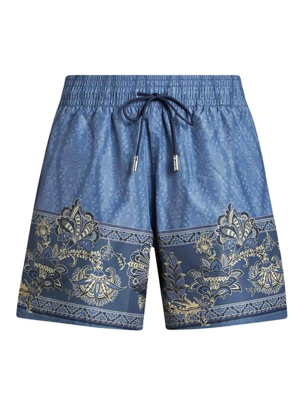 ETRO: 水着 - スイムショーツ/スイムトランクス - ブルー