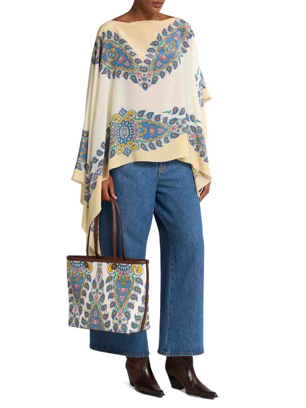 ETRO: Capes & Ponchos online - Cape - Blanc