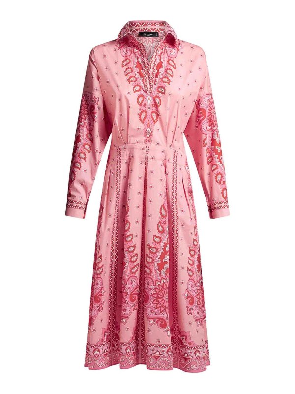 ETRO: ニーレングスドレス - 膝丈ドレス - ヌードカラー