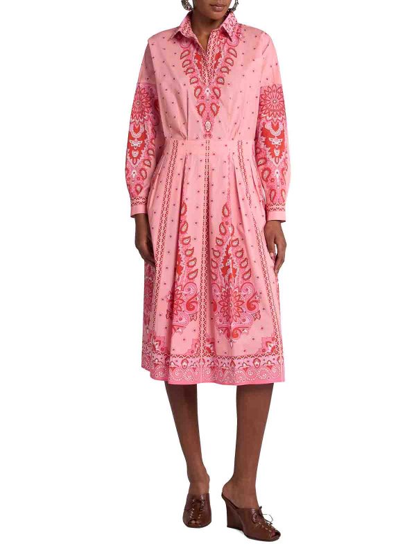 ETRO: ニーレングスドレス online - 膝丈ドレス - ヌードカラー