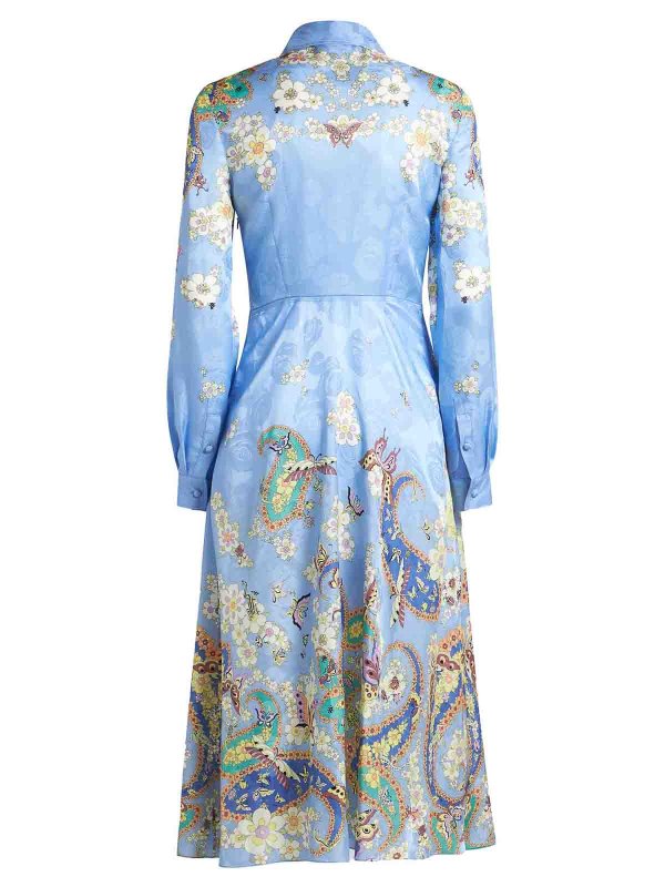 The Best Shops ETRO: Knielange Kleider - Knielanges Kleid - Blau