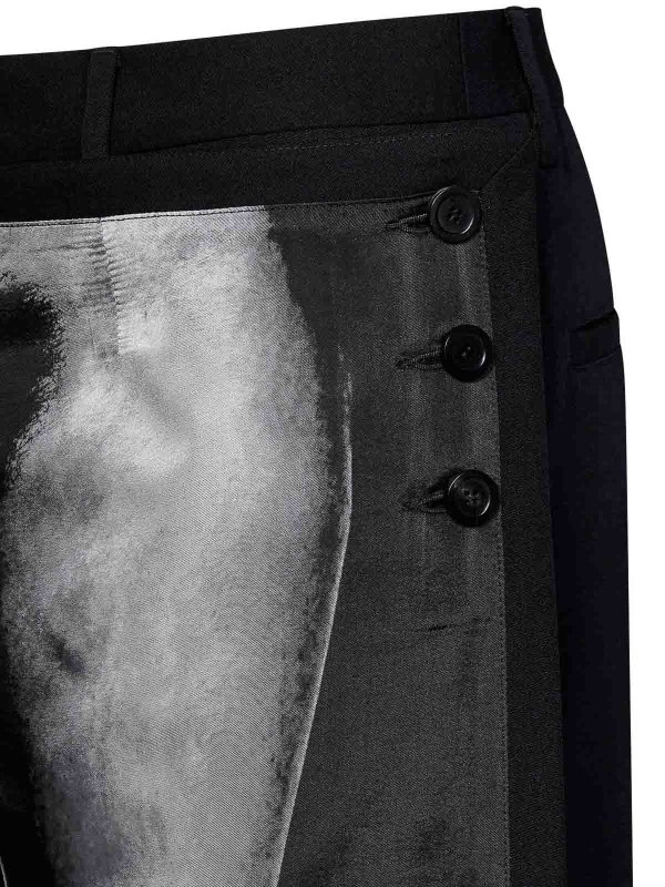 The Best Shops JEAN PAUL GAULTIER: Knee length skirts & Midi - Black Wool Trousers