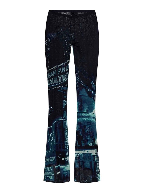 JEAN PAUL GAULTIER: casual trousers online - Tulle Flared Trousers