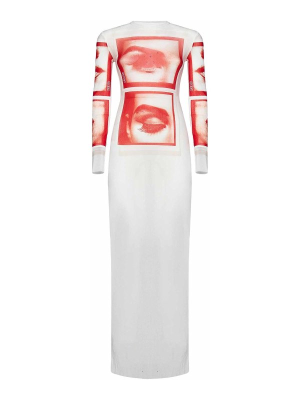JEAN PAUL GAULTIER: Maxikleider - Maxikleid - Weiß