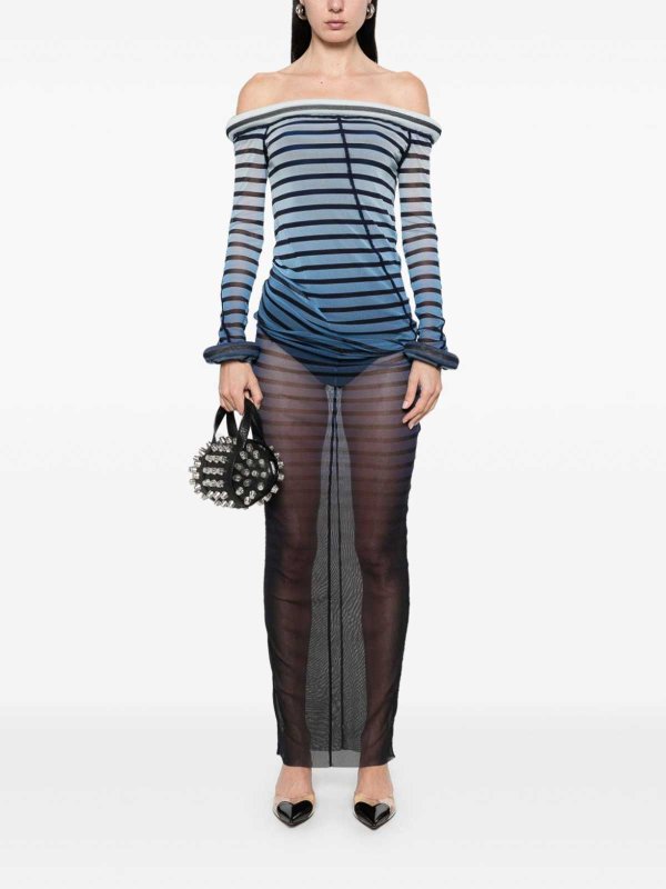 JEAN PAUL GAULTIER: マキシドレス online - マキシドレス - ブルー