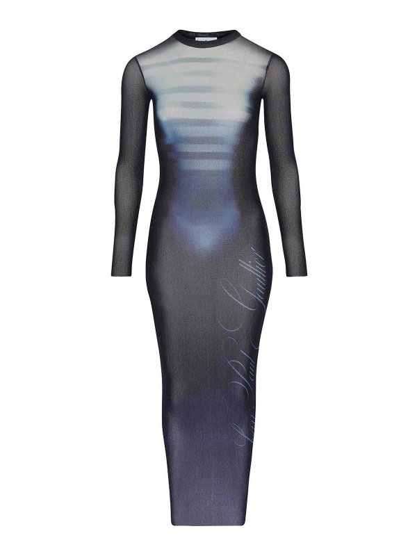 JEAN PAUL GAULTIER: マキシドレス - マキシドレス - ブルー