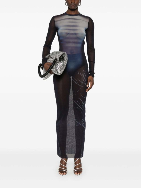 JEAN PAUL GAULTIER: マキシドレス online - マキシドレス - ブルー