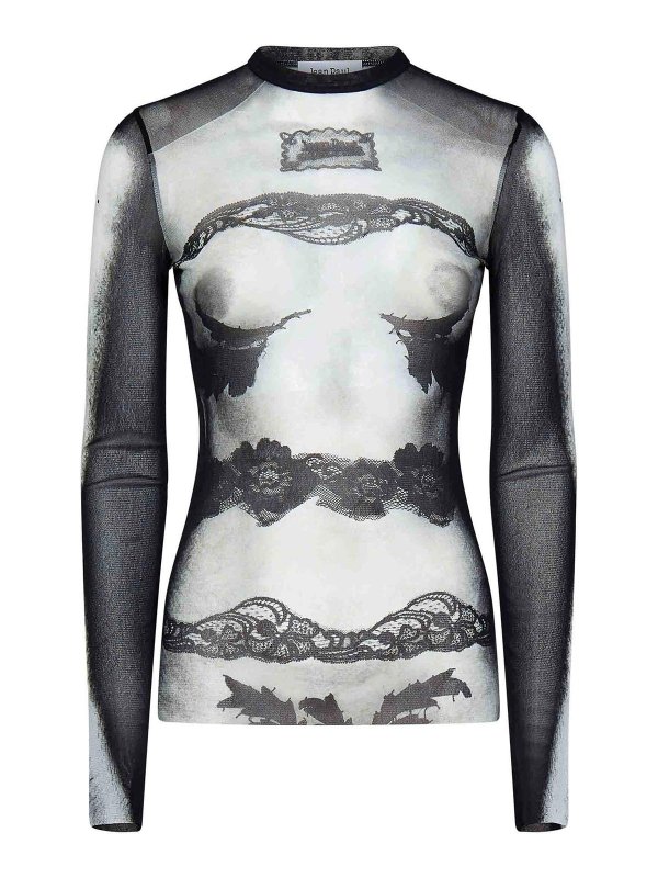 JEAN PAUL GAULTIER: Tops und Tank Tops - Top - Schwarz