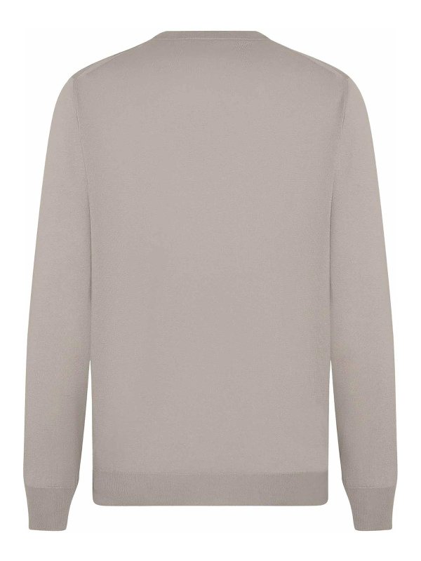 KITON: Strickpullover mit Rundhalsausschnitt online - Rundhalspullover - Beige