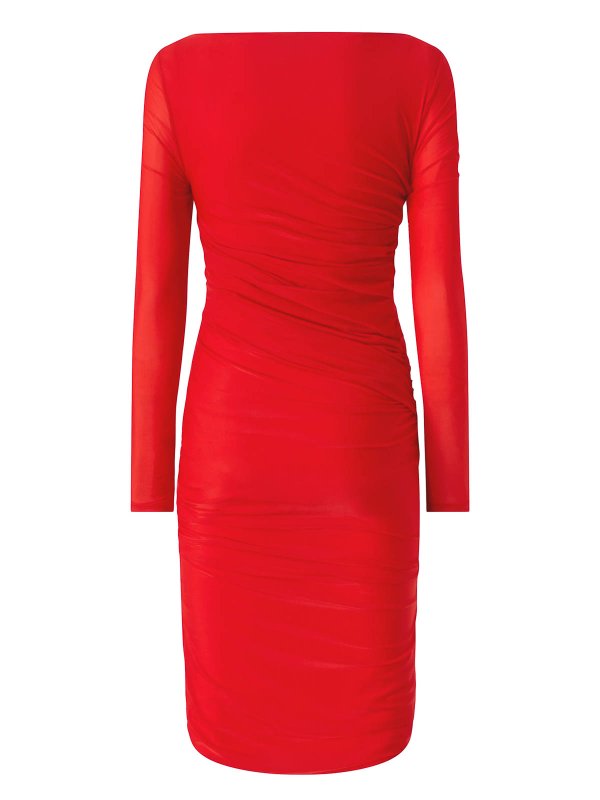 Pinko: Knielange Kleider online - Knielanges Kleid - Rot