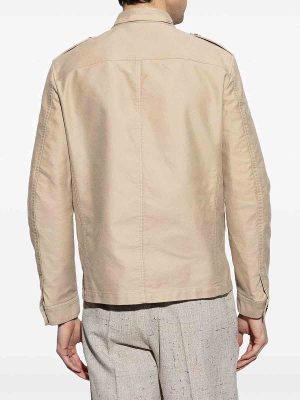 The Best Shops TOM FORD: casual jackets - Lightweight Sand-Coloured Cotton Jacket