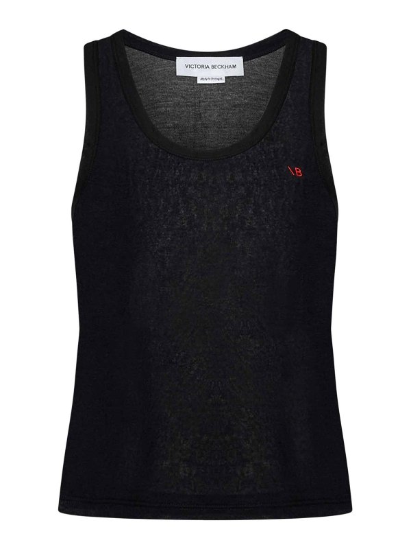 VICTORIA BECKHAM: Tops und Tank Tops - Top - Schwarz