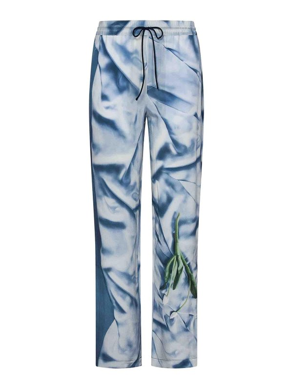 VICTORIA BECKHAM: カジュアルトラウザー - カジュアルパンツ - ブルー