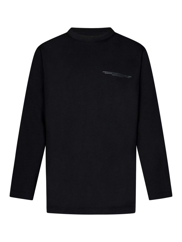 Y-3: Camisetas - Camiseta - Negro