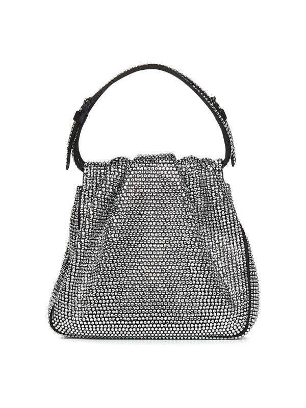 ショルダーバッグ・ポシェット AMINA MUADDI Women Shoulder Bags VITTORIAFULLCRYSTAL BLACK Vittoria Bag Black Nappa And Gold Hardware