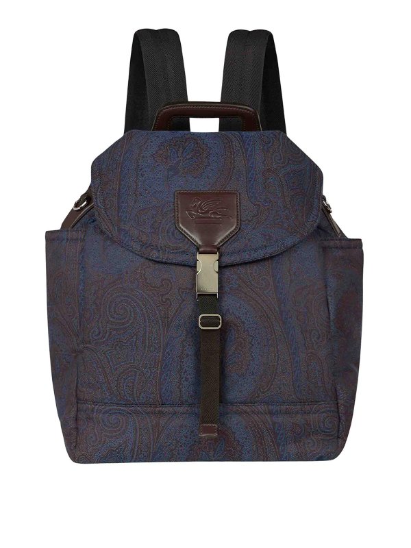ETRO: backpacks - Navy Blue Backpack