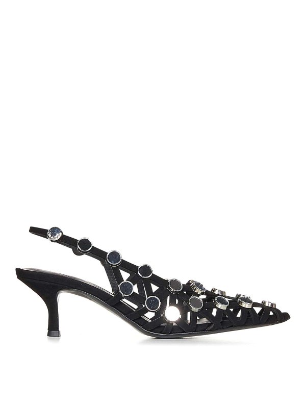 The Attico: Escarpins - Chaussures À Talon - Noir